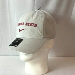 Nike Florida State University Curved Bill Adjustable Back M/L Sport Cut Hat